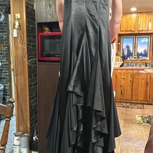 Milano black prom dress with scarf